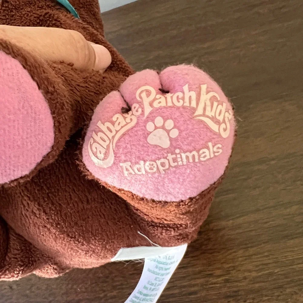 Cabbage Patch Kids Adoptimals Brown Dachshund Dog Plush Pink Paws Xavier Roberts